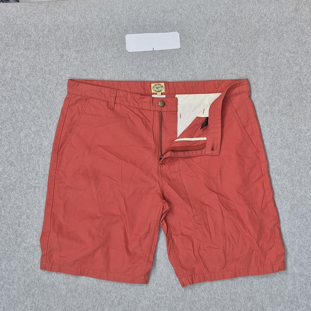 Obey Men Shorts 38 Red Chino Canvas 9" Inseam